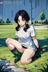 ai_generated allwaifux dragon_ball_z exposed stable_diffusion videl videl_(long_hair)