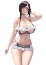 1girls bare_arms bare_legs bare_shoulders bare_thighs big_breasts bikini bikini_bottom bikini_top black_hair blush clothed clothing color feikyart female female_focus female_only final_fantasy final_fantasy_vii final_fantasy_vii_rebirth hi_res large_breasts light-skinned_female light_skin long_hair looking_at_viewer red_eyes solo solo_female square_enix tagme thick_thighs tifa_lockhart tifa_lockhart_(shining_spirit)