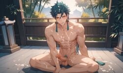 ai_generated gay jiyan_(wuthering_waves) muscular_male wuthering_waves yamixxxai yaoi