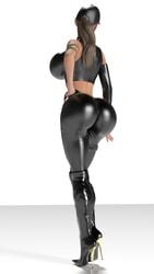 3d ass back_view big_ass big_breasts bigotedeplorable boots breast dat_ass hat heels high_heel_boots high_heels huge_ass huge_breasts large_ass large_breasts mortal_kombat sonya_blade thick_thighs thigh_boots wide_hips