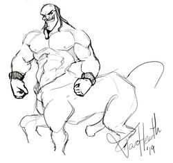 2019 animal_genitalia animal_penis centaur disney edit equid equine equine_penis equine_taur erection facial_hair goatee hearth_taro hercules_(disney) hi_res horsecock looking_at_viewer male male_only mammal monochrome muscular nessus penis rough_sketch solo solo_male taur