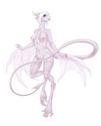 anthro breasts dragon female hi_res morgendrache mythological_creature mythological_scalie mythology nipples nude scalie solo una_arista