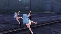 ao_no_kiseki blue_hair eiyuu_densetsu mirror mirror_reflection pole_dancing sen_no_kiseki small_breasts stripper_pole tagme tio_plato trails_of_cold_steel video zero_no_kiseki