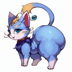 1girls ai_generated big_ass big_butt brax_(artist) civitai feline feline feral fur hips league_of_legends shortstack stable_diffusion tagme wide_hips yuumi_(lol)