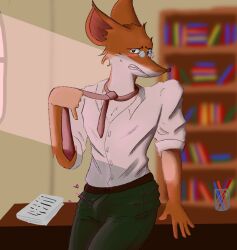 anthro blush bulge furry geronimo_stilton geronimo_stilton_(series) male shy solo_focus solo_male