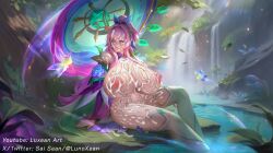 ahe_gao ahe_gao big_breasts cum_everywhere huge_breasts kagura_(mobile_legends) pink_hair