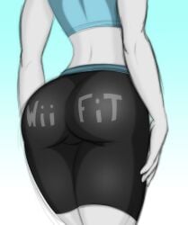 1girls ass ass_focus big_ass female female_only nintendo solo spandex tagme tagme_(artist) unknown_artist wii_fit wii_fit_trainer wii_fit_trainer_(female) writing_on_ass