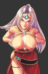 absurdres breasts cum cum_in_mouth cum_on_body cum_on_breasts cumdrip facial female highres kanzatitties large_breasts lian_(paladins) paladins