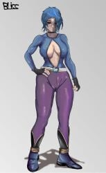 cleavage dragon_ball dragon_ball_xenoverse female female_only fully_clothed human original_character tight_clothing