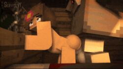 1boy 1girls 3d animated ass big_breasts big_penis bottomless digital_media_(artwork) domination female female_penetrated femsub gif horny_female huge_cock human humanoid interspecies iron_golem_(minecraft) jenny_belle_(slipperyt) joa low_res male male/female male_penetrating maledom mine-imator minecraft nude penis pounding rape slipperyt straight tagme video_games