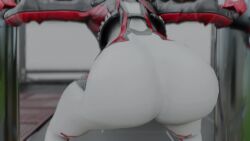 3d animated ass ass_focus ass_shake black_hair bodysuit female fortnite from_behind huge_ass jiggle kishi leaning leaning_forward long_hair ponytail skin_tight solo tagme takara_(fortnite) twerking video video