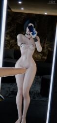 1girls 2024 3d 3d_(artwork) areolae athletic athletic_female blender breasts completely_nude completely_nude_female covering covering_crotch covering_pussy dc dc_comics detailed_background epic_games female female_focus female_only fortnite fortnite:_battle_royale hi_res highres light-skinned_female light_skin medium_breasts mirror mirror_reflection mirror_selfie nipples nude nude_female one_finger_selfie_challenge pale-skinned_female pale_skin petite petite_body petite_female pose posing presenting presenting_breasts presenting_pussy rachel_roth raven_(dc) raven_(fortnite)_(dc) seductive seductive_pose selfie small_breasts smile smiling solo solo_focus standing tease teasing teen_titans two_tone_hair watermark weedson86