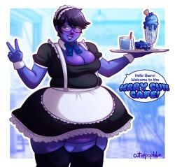 bbw big_breasts blueberry_inflation breasts cleavage cutiepopblue female huge_breasts inflation overweight thick_thighs wide_hips