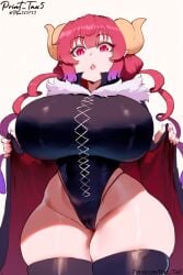 ai_generated big_breasts dragon_girl ilulu_(dragon_maid) kobayashi-san_chi_no_maidragon maidragon miss_kobayashi's_dragon_maid patreon_username print_tax5 twitter_username voluptuous