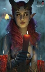 10:16 1girls 3d 3d_(artwork) 4k alfira baldur's_gate_3 breasts candle cemetery creepy dark_skinned_female erect_nipples female female_focus fire freckles freckles_on_face glowing_eyes halloween horns long_hair looking_at_viewer nipples patreon patreon_username pointy_ears red_candle roosterart solo solo_female spooky tiefling video_game video_game_character video_game_franchise