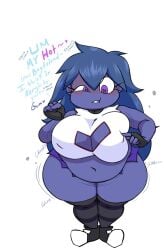 1girl 1girls big_breasts blue_skin blueberry_inflation breasts chubby chubby_female cleavage cold_oni female female_only friday_night_funkin friday_night_funkin_mod huge_breasts inflation purple_skin skyblue skyblue_(friday_night_funkin) skyverse tagme thick_thighs thighhighs thighs wide_hips