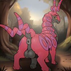 absurd_res ai_assisted animal_genitalia animal_penis anus arthropod ass balls big_butt digital_media_(artwork) equid equine equine_balls equine_genitalia equine_penis feral generation_5_pokemon genitals hi_res huge_filesize looking_at_viewer male mammal multicolored_body nintendo nude penis pokemon pokemon_(species) scolipede smile solo tail two_tone_body whyvern