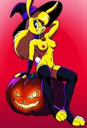 ai_generated female furry halloween jazz_jackrabbit_(series) lori_jackrabbit