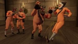 3d costumes dick dicks garry's_mod hat heavy_(team_fortress_2) heavy_weapons_guy helloween naked naked_male nude nude_male peeing penis scared scout scout_(team_fortress_2) scream_fortress screaming soldier soldier_(team_fortress_2) spy spy_(team_fortress_2) team_fortress_2 tf2 urine valve