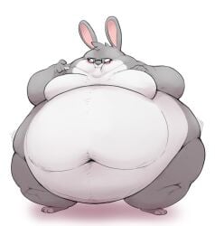 1girls anthro bbw belly blush breasts bunny fat female female_focus female_only furry glasses glasses_only grey_body grey_fur hips lagomorph lagomorph_humanoid large_breasts maai_(maaiwile) nah nude nude_female overweight overweight_female rabbit stomach subakitsu thick_thighs thighs weight_gain wide_hips