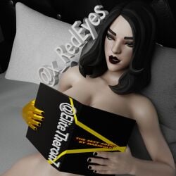 3d 3d_render areola artistic ass bathroom bedroom big big_breasts black_gloves black_hair blender book breasts character dark_eyes digital_art elitetheron7 erotic facial_expression fan_art female fortnite fortnite:_battle_royale frontal golden high_resolution landscape lighting long marigold_(fortnite) model nsfw nude pale_skin pose pubic_hair realistic red_lips rule34 seductive sensual skin socks style voluptuous x_redeyes