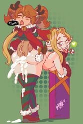 1futa 1girls ambitious_elf_jinx anal anal_sex animal_ears antlers ass bent_over big_ass big_penis blush breasts candy candy_cane christmas_hat clothed_sex cum cum_explosion cum_in_ass cum_inside cum_overflow deer_ears dialogue elf excessive_cum freckles futa_on_female futanari hair_grab hair_pull heart huge_cock jinx_(league_of_legends) large_ass large_penis larger_female league_of_legends looking_pleasured mounted mounting naked naked_stockings penis perching_position pleasure_face poppy present pulling_hair riot_games small_but_hung small_dom_big_sub smaller_futanari snow_fawn_poppy snowdown_series snowdown_showdown_series standing standing_sex straddling text thick_thighs thighhighs tongue tongue_out vein veiny_penis vivid_daze winter_wonderland_series yordle