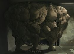 bodybuilder flaccid hyper hyper_balls hyper_cock hyper_genitalia hyper_penis hyper_testicles male male_only muscles muscular muscular_arms muscular_male muscular_thighs nude outlast remert the_twins_(outlast)