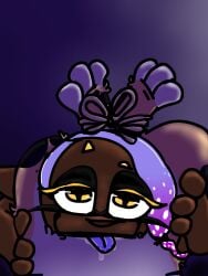 anthro between_thighs bodily_fluids bound brown_body brown_skin canid canine canis cephalopod crossed_legs cunnilingus dawn_(vobolni317) domestic_dog duo eyelashes female frye_(splatoon) hands_on_legs hands_on_thighs hi_res humanoid hybrid inkling legs_tied licking lying male male/female mammal marine mollusk nintendo on_back oral paws pseudo_hair saliva saliva_on_tongue sex splatoon tentacle tentacle_hair thighs_up tongue tongue_out vaginal_penetration vobolni317 yellow_eyes yellow_tentacles