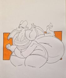 big_breasts breasts charizard cleavage huge_breasts jxlxc pokemon pokemon_(species) thick_thighs valentina_(aimbot-jones) wide_hips