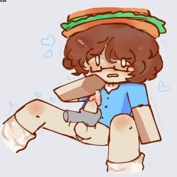 007n7_(forsaken) anon beard blush brown_hair burger_hat eye_twitch forsaken_(roblox) glasses grey_hand hand_on_cheek heart jerking jerking_off jerking_off_another jerking_off_hand_motion jerkingoff jerkingoff_another leaking_precum leg_spread legs_apart nyxiemix penis penis_grab penis_out precum roblox roblox_game robloxian self_upload socks socks_on twitching