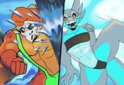 anthro bara bikini black_bikini buff furry furry_only green_mankini male mankini sexy yaoi