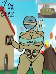 10000_bees 1girls animate_inanimate anthro artist_signature big_ass big_breasts big_butt bloxy_cola bottomless low_quality natural_disaster_survival roblox robot robot_girl sigh simple soda soda_can weather_machine_(natural_disaster_survival)