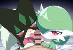 1boy 2girls ai_generated dupi fellatio female ffm ffm_threesome furry gardevoir male meowscarada pokemon pokemon_(species) pokemon_rse pokemon_sv threesome