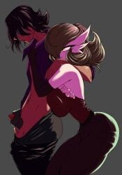 absurd_res anthro armwear ass balls big_breasts big_butt breasts brennan_d_vries clothing curvy_figure duo elbow_gloves female from_front_position gardevoir generation_3_pokemon genitals gloves half_naked handjob handwear hi_res humanoid interspecies larger_male looking_at_another looking_pleasured lying male male/female masturbation nintendo on_side on_side_handjob open_mouth penile penis pokemon pokemon_(species) pokephilia realistic_penis_size seductive sex size_difference small_balls small_penis smaller_female standing supporting_breasts tagme touching_chest touching_penis unfinished