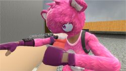 3d 3d_(artwork) blowjob cuddle_team_leader fellatio fortnite furry pink_fur r4nd0m_l4d self_upload source_filmmaker