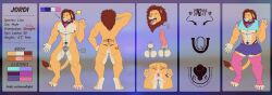 abs absurd_res animal_genitalia animal_penis anthro anus arrow_pointing_to_anus ass balls bulge chastity_cage chastity_device chastity_piercing clothed clothing collar colored_nails crossdressing ear_piercing english_text equine_genitalia equine_penis father_(lore) felid feline_genitalia feline_penis feminization gender_symbol genital_piercing genitals hi_res horseshoe jordan_(slimshod) legwear lion looking_at_viewer male male_symbol mammal model_sheet mondlight muscular muscular_male nails nipple_piercing nipples nude open_mouth pantherine parent_(lore) pecs penis piercing presenting presenting_hindquarters sheath simple_background solo sperm_cell spread_butt spreading standing submissive submissive_male symbol tattoo text thigh_highs tongue tongue_piercing womb_tattoo