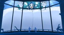 1girls anthro aquarium ass beepunz big_breasts breasts breasts_bigger_than_head breasts_bigger_than_torso breasts_out breasts_squeezed_together completely_nude completely_nude_female female female_focus female_only gummy_(beepunz) hand_on_glass hi_res huge_breasts human hyper hyper_breasts looking_down macro massive_breasts open_mouth room_filling shark sharp_teeth size_difference tagme teeth underwater water