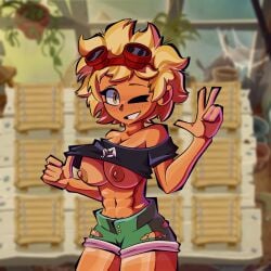 1girls anthro anthrofied ass breasts female flora_fauna laysoup muscular muscular_female plant plant_girl plant_humanoid plantie plants_vs._zombies plants_vs_zombies popcap_games pussy solar_flare_(pvz) sunflower_(pvz) tomboy
