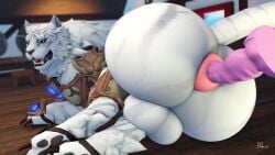 16:9 3d_(artwork) 3d_animation anal animated anus ass balls big_butt blue_eyes butt_jiggle digital_media_(artwork) disembodied_penis dromarch felid feral fur genitals grey_body grey_fur hi_res high_framerate inside jiggling looking_at_viewer looking_back male male_penetrated mammal no_sound on_ground open_mouth pantherine penetration penis puffy_anus short_playtime solo striped_body striped_fur stripes tagme tail tiger video video watermark whiskers white_body white_fur widescreen willie_piv xenoblade_(series)