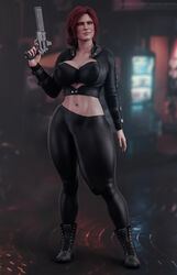 1futa 3d ankle_boots ball_bulge balls_under_clothes bare_midriff blush boots breasts bulge cameltail cd_projekt_red cleavage club_shaped_penis curvy erect_nipples firearm futa_only futa_sans_pussy futanari grey_eyes gun handgun holding_weapon huge_breasts huge_cock hyper hyper_penis intersex jacket latex latex_legwear long_penis looking_at_viewer navel nipple_bulge nipples penis penis_bulge penis_shaped_bulge penis_to_the_knees penis_under_clothes pistol realistic red_hair revolver solo solo_futa stevencarson the_witcher the_witcher_(series) the_witcher_2 the_witcher_3:_wild_hunt thick_thighs tied_hair tight_clothes tight_clothing tight_pants toned triss_merigold url weapon wide_hips