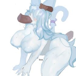 1girls 2boys arms artist_request ass big_breasts blue_hair breasts cat_ears deepthroat dick disembodied_hand disembodied_penis female forsaken_(roblox) full_body furry gangbang group group_sex hair_pull hands male nipples on_knees oral roblox roblox_avatar roblox_developer roblox_game robloxian sex souldrivenlove source_request spitroast straight tail thick_thighs thighs