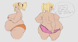 bbw belly big_belly breasts fat female mercy nipples overwatch overweight overweight_female spottedalienmonster weight_gain