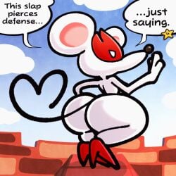 anthro ass bubble_butt curvy curvy_female heels ms._mowz murid paper_mario red_heels rodent sachasketchy thick_thighs twitter_username white_fur