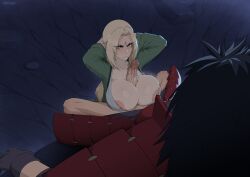 armor artist_name big_breasts big_penis blush bottomless breasts_almost_out fit_female fit_male hands_behind_head hokage naruto naruto_(series) naruto_shippuden paizuri r3dstar thick titjob titjob tsunade uchiha_madara veiny_penis