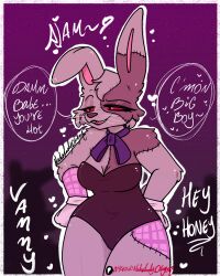 animatronic anthro female female/female five_nights_at_freddy's five_nights_at_freddy's:_security_breach hi_res lagomorph leporid machine mammal naholadydragon pinup plushie pose rabbit robot scottgames solo steel_wool_studios vanny_(fnaf)