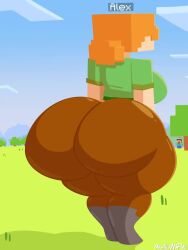 1girls alex_(minecraft) animated ass banillansfw female minecraft mojang tagme twerking video