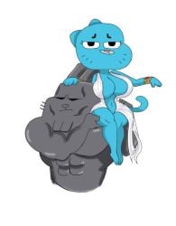 aphrodite cartoon_network cat_girl cat_humanoid cat_tail cosplay everysinner giant_breasts nicole_watterson richard_watterson the_amazing_world_of_gumball toga