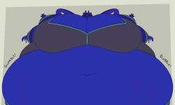 big_breasts blueberry_inflation breasts cleavage female furry huge_breasts inflation lj_caffie thick_thighs wide_hips