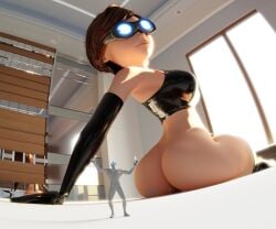 1girls 3d ass big_ass big_breasts big_thighs bottom_heavy breasts brown_eyes brown_hair bust busty chest curvaceous curvy curvy_figure disney elastigirl female female_focus giantess hazel_eyes helen_parr hero heroine hips hourglass_figure huge_ass huge_breasts hypnosis large_ass large_breasts legs light-skinned_female light_skin mature mature_female milf mind_control mkrinky_(artist) mother pixar pixar_mom screenslaver slim_waist superhero superheroine the_incredibles thick thick_hips thick_legs thick_thighs thighs top_heavy voluptuous voluptuous_female waist wide_hips wide_thighs