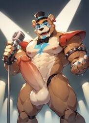 1boy 1male 2024 abs ai_generated animatronic anthro anthro_focus anthro_only anthro_solo balls bear bow_tie bowtie bracelet bracelets claws cock completely_nude completely_nude_male erect_penis erection fangs finger_claws five_nights_at_freddy's five_nights_at_freddy's:_security_breach foreskin foreskin_folds glamrock_freddy_(fnaf) glans headgear headwear humanoid_genitalia humanoid_penis looking_at_viewer machine male male_anthro male_focus male_only mammal mammal_humanoid muscle muscles muscular muscular_anthro muscular_male navel nipples nude nude_male open_smile pecs pectorals penile penis penis_out retracted_foreskin robot scottgames sharp_teeth shoulder_pads smile smiley_face smiling solo solo_anthro solo_focus solo_in_panel solo_male solo_male spiked_bracelet steel_wool_studios testicles top_hat ursid ursid_humanoid vein veiny_penis